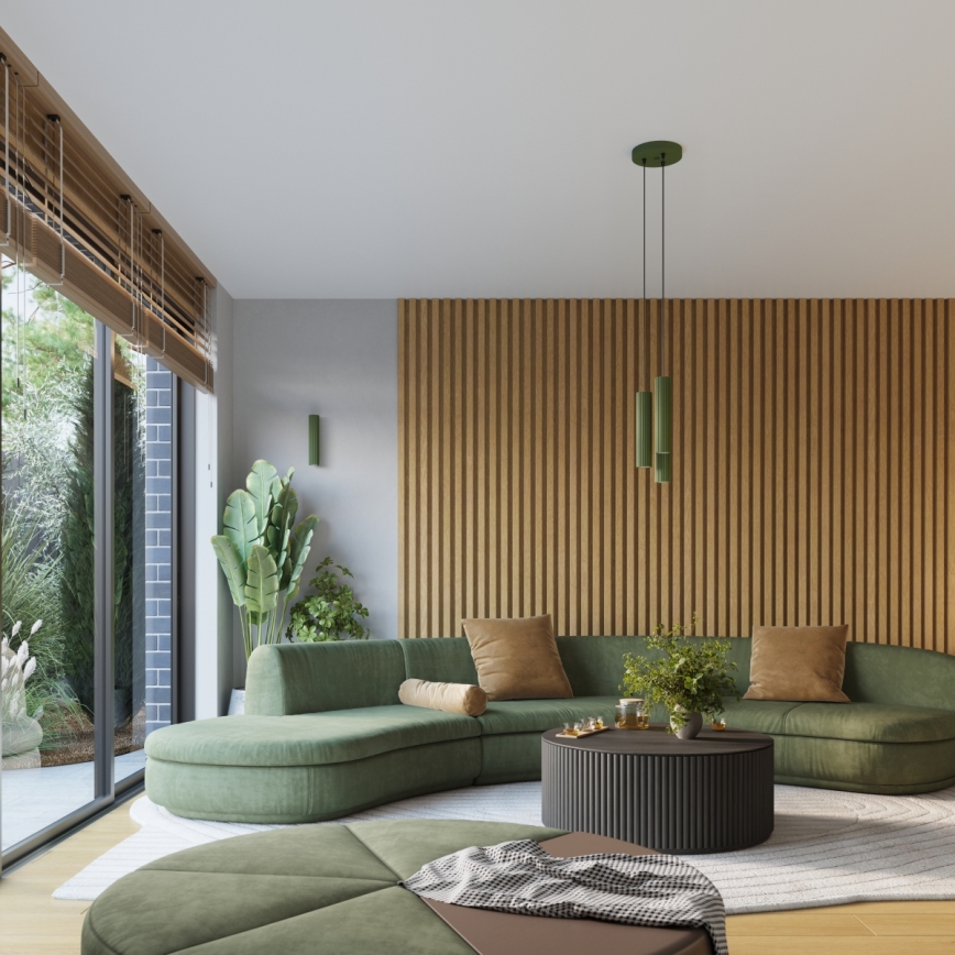 Brilagi - Lampadario a sospensione con cavo CRESTO 3xGU10/10W/230V verde