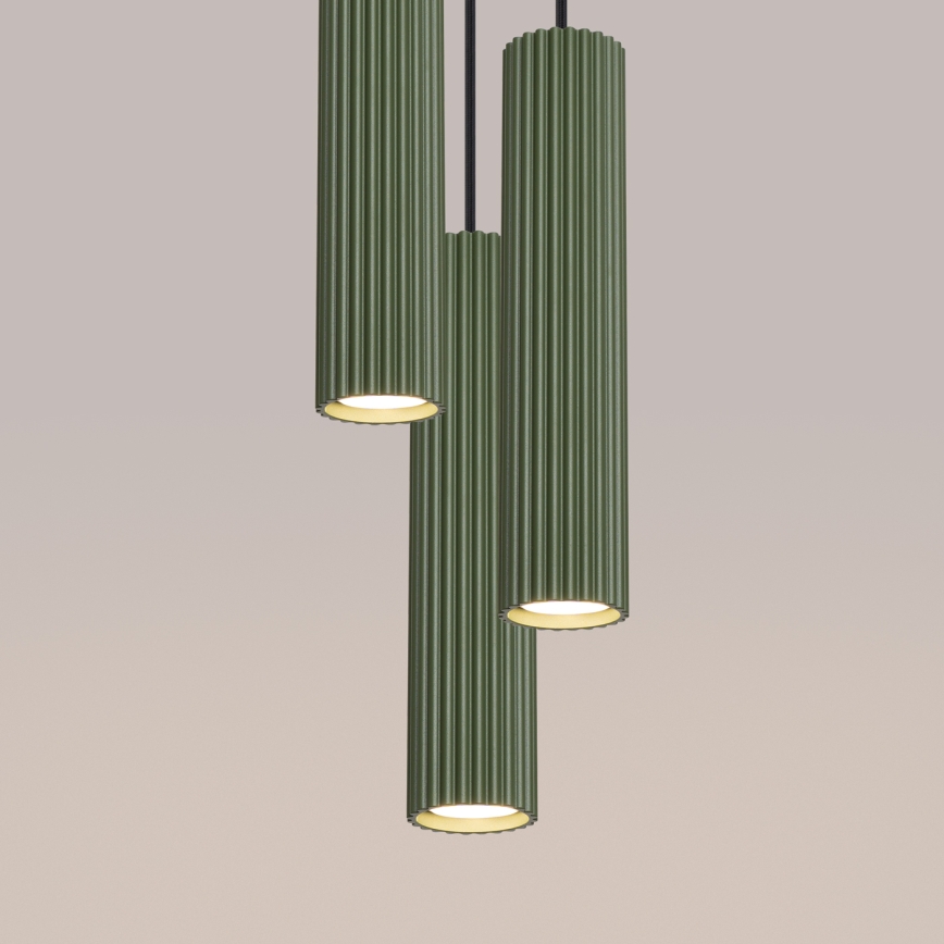 Brilagi - Lampadario a sospensione con cavo CRESTO 3xGU10/10W/230V verde