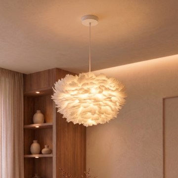 Brilagi - Lampadario a sospensione con cavo FEATHER 3xE27/40W/230V, Ø 40 cm, bianco
