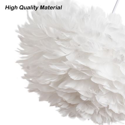 Brilagi - Lampadario a sospensione con cavo FEATHER 3xE27/40W/230V, Ø 40 cm, bianco