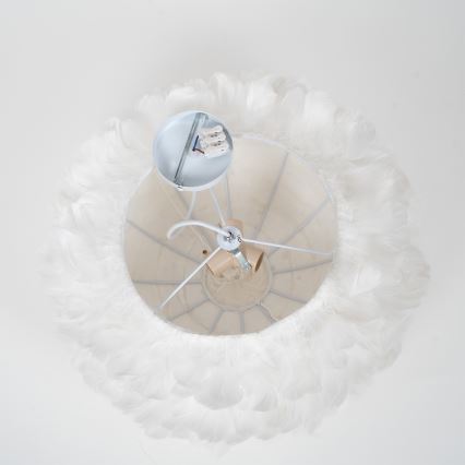 Brilagi - Lampadario a sospensione con cavo FEATHER 3xE27/40W/230V, Ø 40 cm, bianco