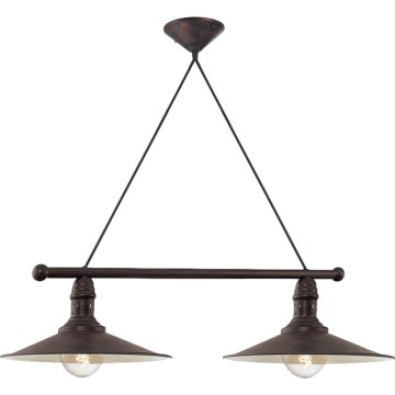 Brilagi - Lampadario a sospensione con cavo FORGE 2xE27/60W/230V nero