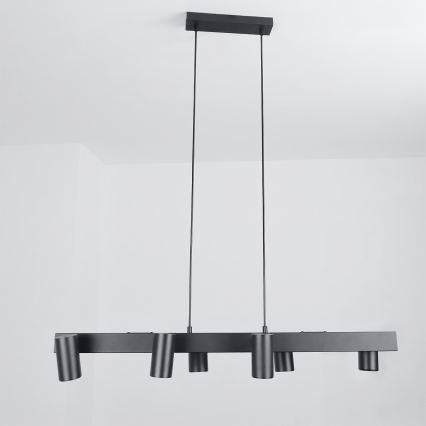 Brilagi - Lampadario LED RGBW dimmerabile a sospensione su cavo SELE 6xGU10/6,5W/230V 2700-6500K nero + telecomando