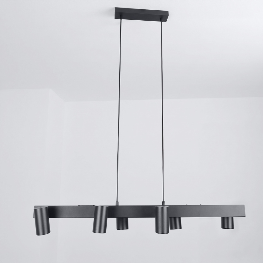 Brilagi - Lampadario LED RGBW dimmerabile a sospensione su cavo SELE 6xGU10/6,5W/230V 2700-6500K nero + telecomando