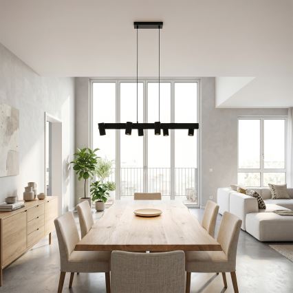 Brilagi - Lampadario LED RGBW dimmerabile a sospensione su cavo SELE 6xGU10/6,5W/230V 2700-6500K nero + telecomando