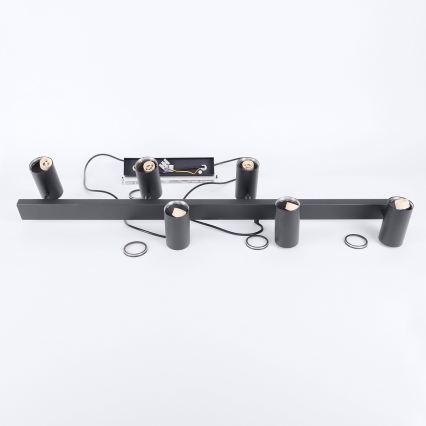 Brilagi - Lampadario LED RGBW dimmerabile a sospensione su cavo SELE 6xGU10/6,5W/230V 2700-6500K nero + telecomando