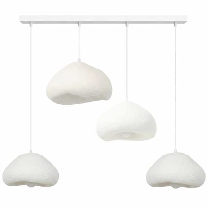 Brilagi - Lampadario a sospensione con cavo LORA 4xE27/40W/230V bianco