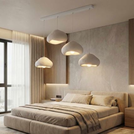 Brilagi - Lampadario a sospensione con cavo LORA 4xE27/40W/230V bianco