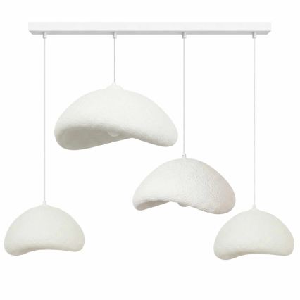 Brilagi - Lampadario a sospensione con cavo LUNA 4xE27/40W/230V bianco