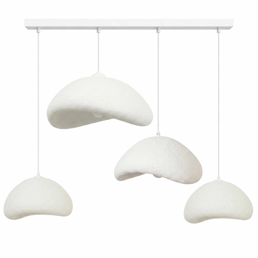 Brilagi - Lampadario a sospensione con cavo LUNA 4xE27/40W/230V bianco