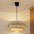 Brilagi - Lampadario a sospensione con cavo LUNETA 1xE27/60W/230V Ø 40 cm crema/oro