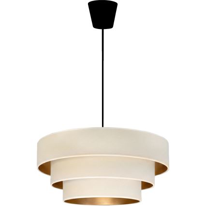 Brilagi - Lampadario a sospensione con cavo LUNETA 1xE27/60W/230V Ø 40 cm crema/oro