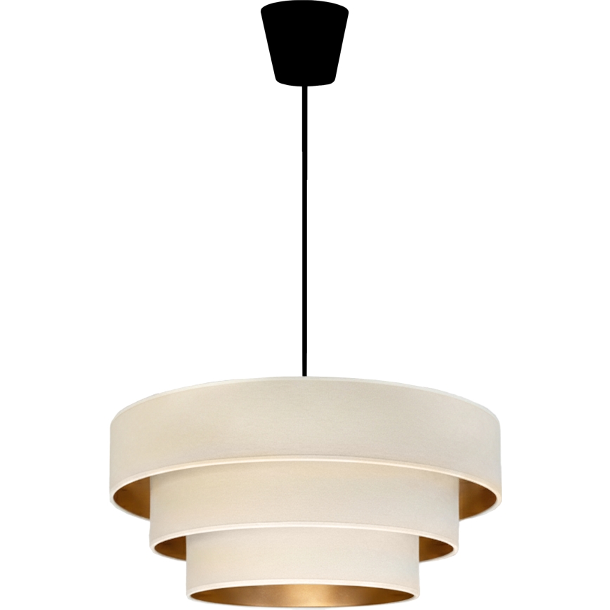 Brilagi - Lampadario a sospensione con cavo LUNETA 1xE27/60W/230V Ø 40 cm crema/oro