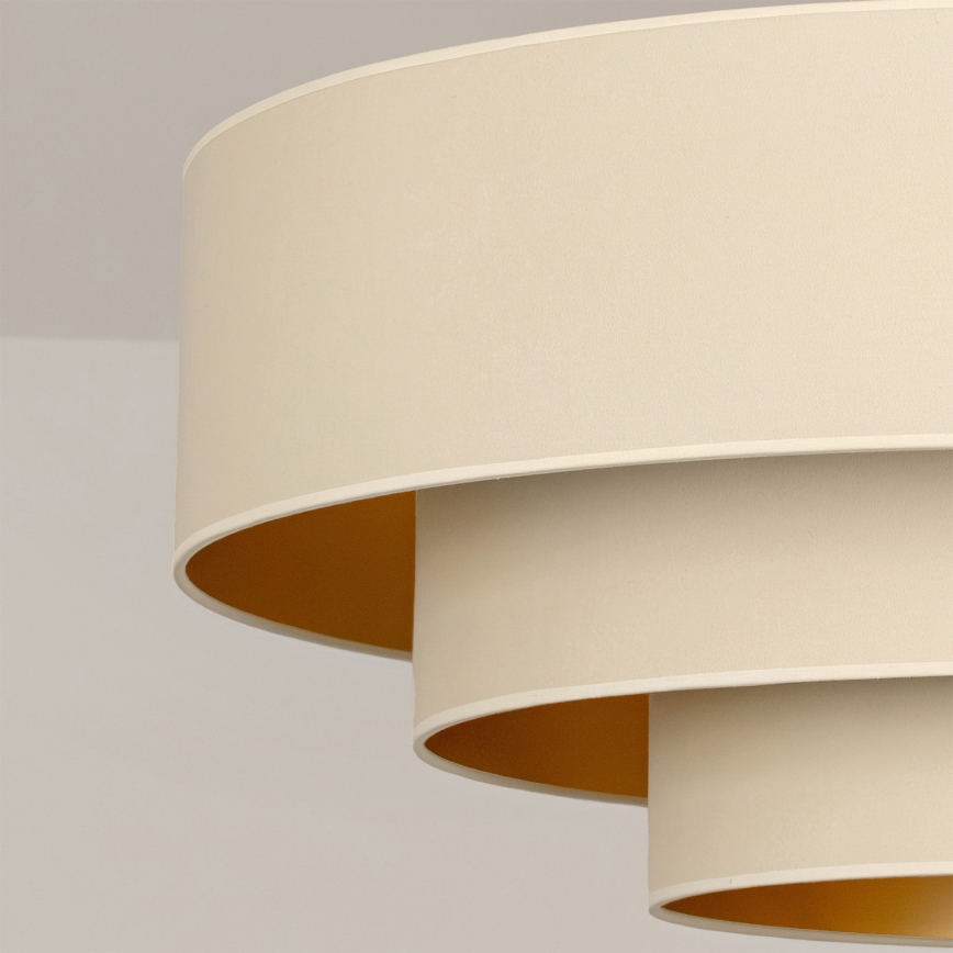 Brilagi - Lampadario a sospensione con cavo LUNETA 1xE27/60W/230V Ø 40 cm crema/oro