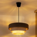 Brilagi - Lampadario a sospensione con cavo LUNETA 1xE27/60W/230V Ø 40 cm marrone/beige/crema