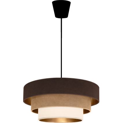 Brilagi - Lampadario a sospensione con cavo LUNETA 1xE27/60W/230V Ø 40 cm marrone/beige/crema