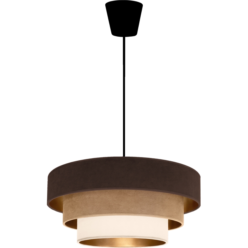 Brilagi - Lampadario a sospensione con cavo LUNETA 1xE27/60W/230V Ø 40 cm marrone/beige/crema