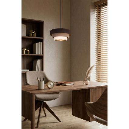 Brilagi - Lampadario a sospensione con cavo LUNETA 1xE27/60W/230V Ø 40 cm marrone/beige/crema