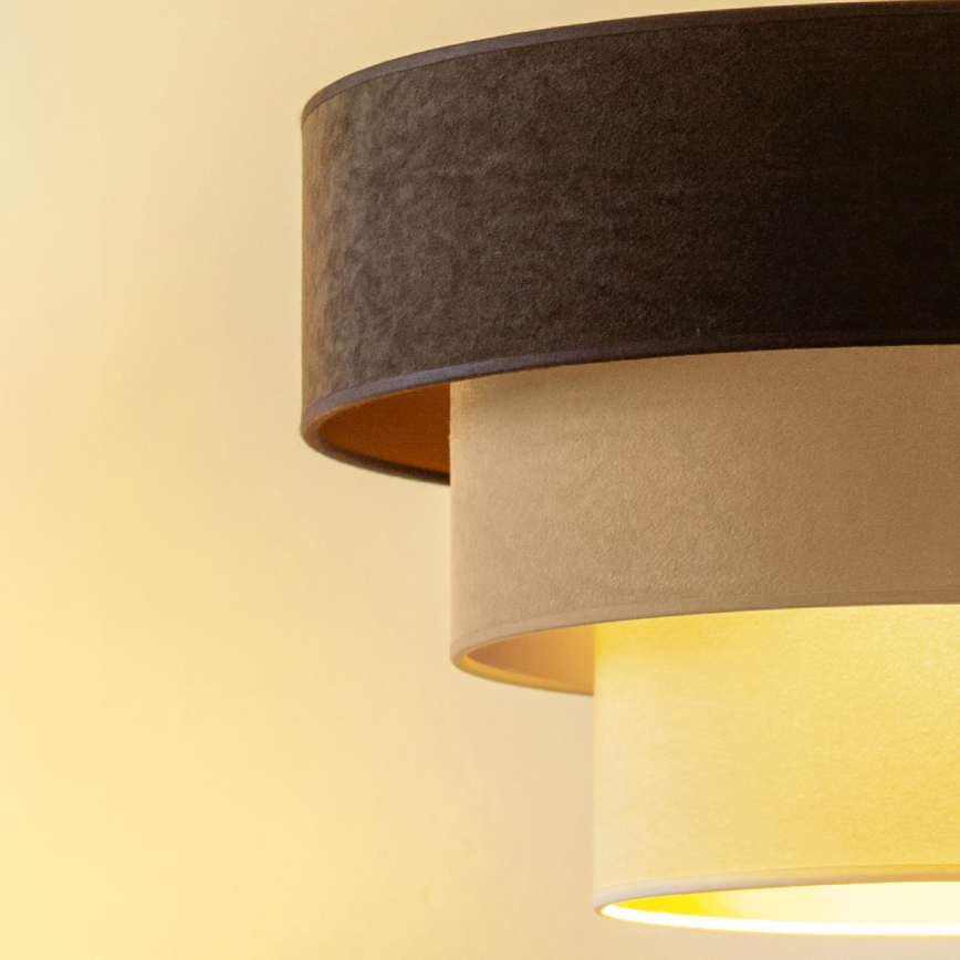 Brilagi - Lampadario a sospensione con cavo LUNETA 1xE27/60W/230V Ø 40 cm marrone/beige/crema