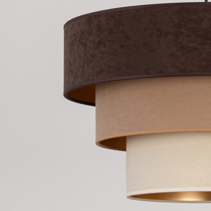 Brilagi - Lampadario a sospensione con cavo LUNETA 1xE27/60W/230V Ø 40 cm marrone/beige/crema