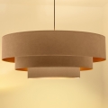 Brilagi - Lampadario a sospensione con cavo LUNETA 3xE27/60W/230V, Ø 80 cm, beige/oro
