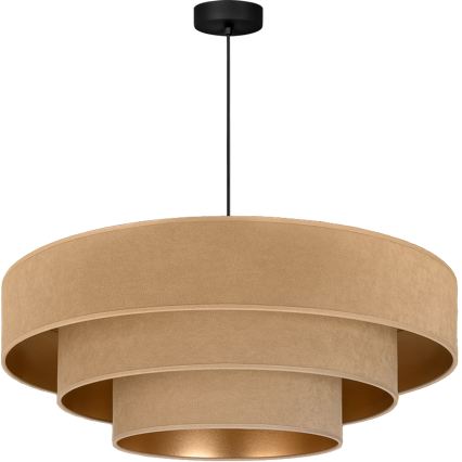 Brilagi - Lampadario a sospensione con cavo LUNETA 3xE27/60W/230V, Ø 80 cm, beige/oro