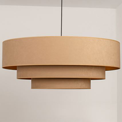Brilagi - Lampadario a sospensione con cavo LUNETA 3xE27/60W/230V, Ø 80 cm, beige/oro