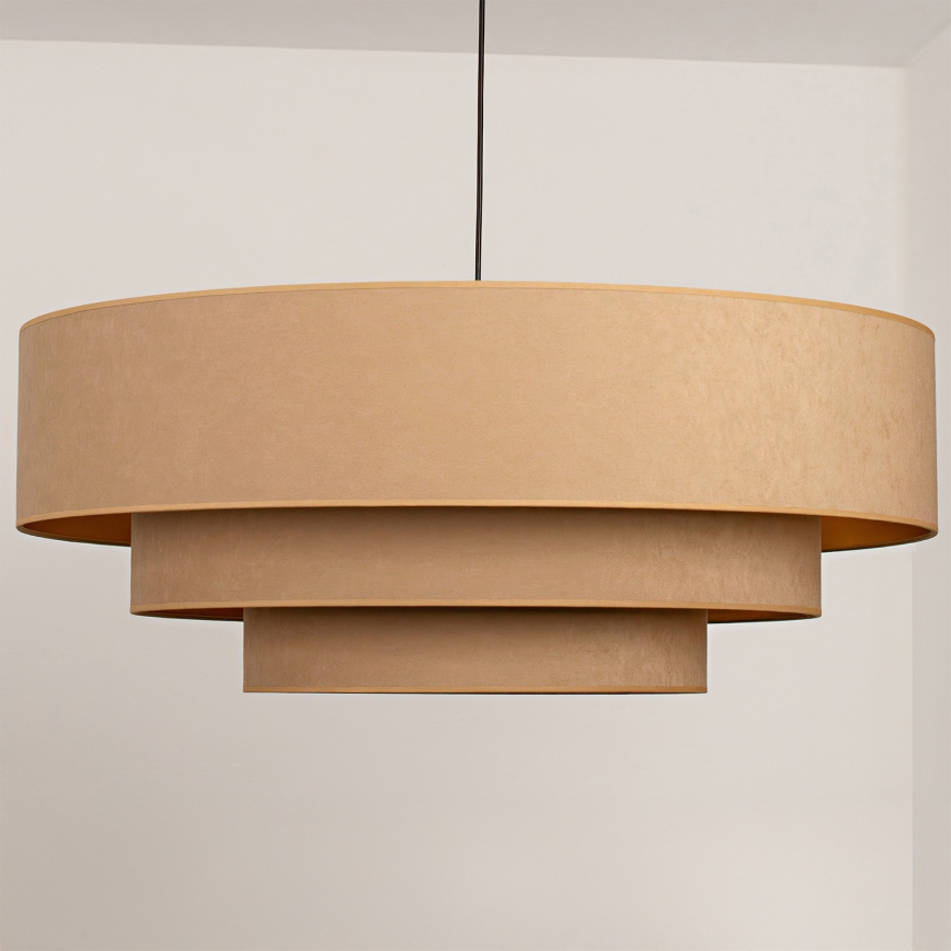 Brilagi - Lampadario a sospensione con cavo LUNETA 3xE27/60W/230V, Ø 80 cm, beige/oro