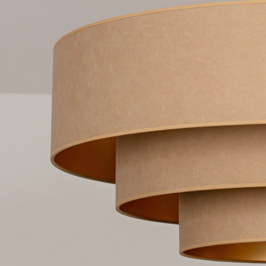 Brilagi - Lampadario a sospensione con cavo LUNETA 3xE27/60W/230V, Ø 80 cm, beige/oro