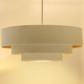 Brilagi - Lampadario a sospensione con cavo LUNETA 3xE27/60W/230V Ø 80 cm crema/oro