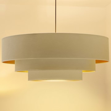 Brilagi - Lampadario a sospensione con cavo LUNETA 3xE27/60W/230V Ø 80 cm crema/oro