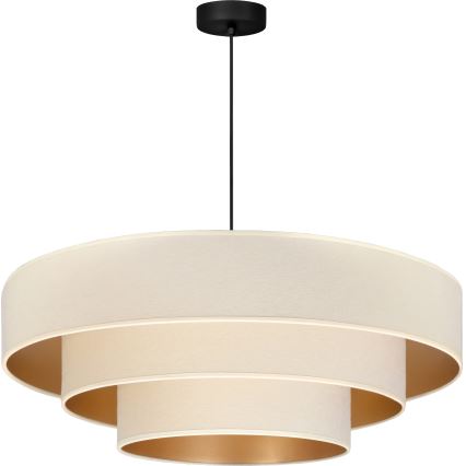 Brilagi - Lampadario a sospensione con cavo LUNETA 3xE27/60W/230V Ø 80 cm crema/oro
