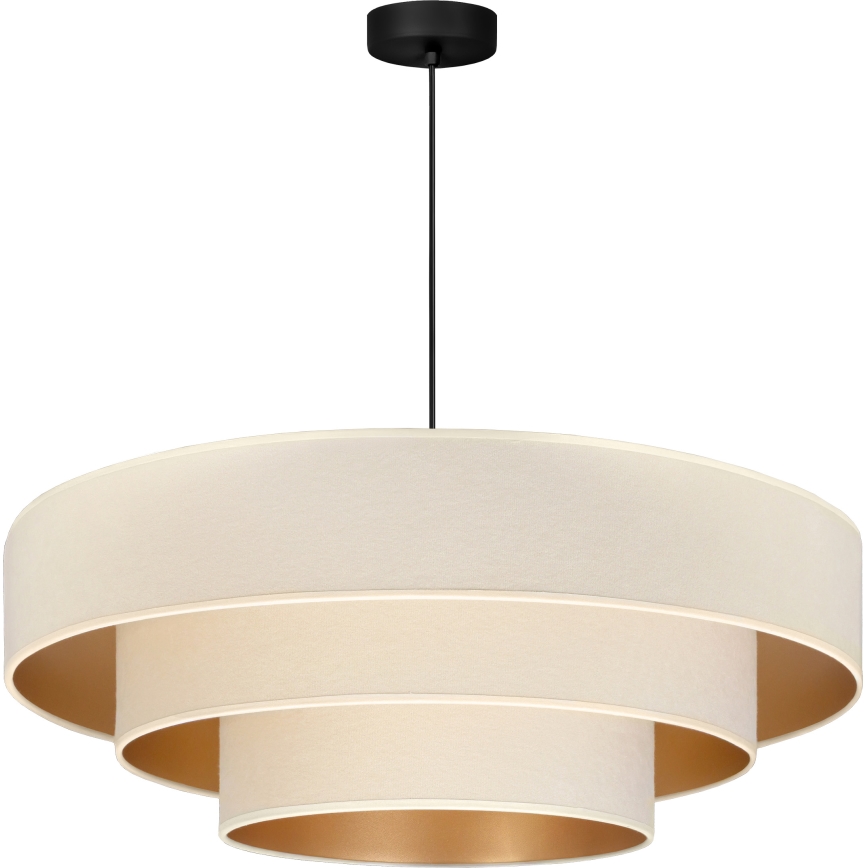 Brilagi - Lampadario a sospensione con cavo LUNETA 3xE27/60W/230V Ø 80 cm crema/oro