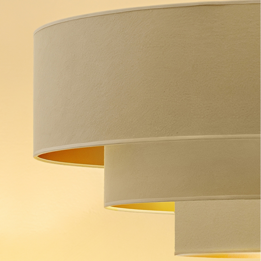 Brilagi - Lampadario a sospensione con cavo LUNETA 3xE27/60W/230V Ø 80 cm crema/oro