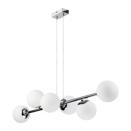 Brilagi - Lampadario a sospensione con cavo MALONY 6xE14/20W/230V cromo lucido