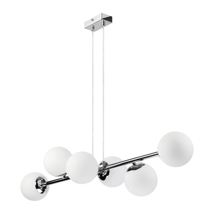 Brilagi - Lampadario a sospensione con cavo MALONY 6xE14/20W/230V cromo lucido