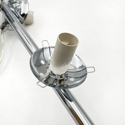 Brilagi - Lampadario a sospensione con cavo MALONY 6xE14/20W/230V cromo lucido