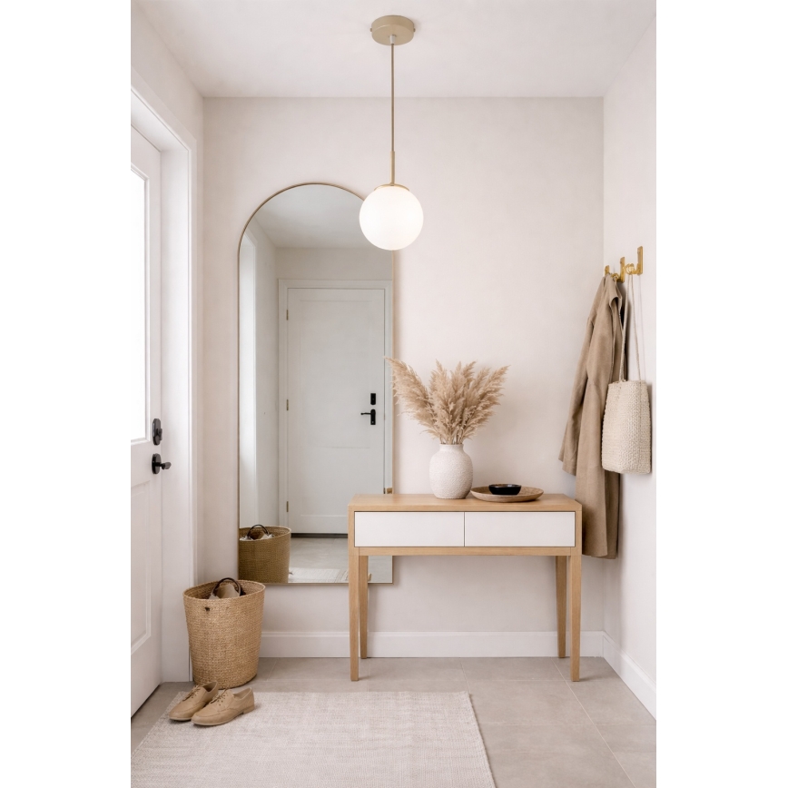 Brilagi - Lampadario a sospensione con cavo MILO ECRU 1xE27/60W/230V beige/oro