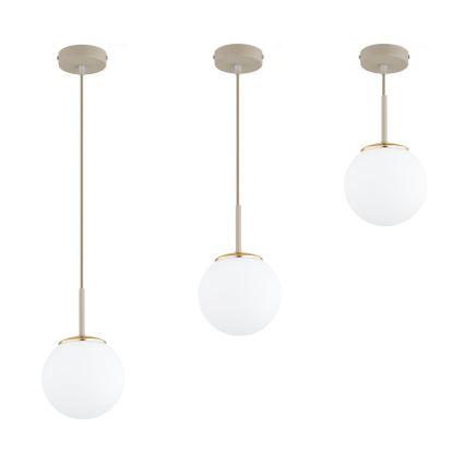 Brilagi - Lampadario a sospensione con cavo MILO ECRU 1xE27/60W/230V beige/oro