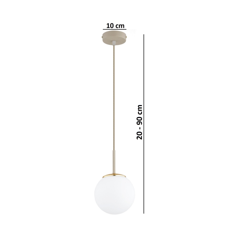 Brilagi - Lampadario a sospensione con cavo MILO ECRU 1xE27/60W/230V beige/oro