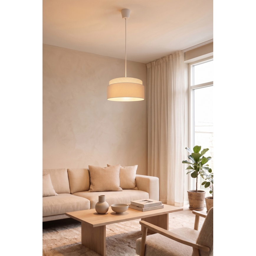 Brilagi - Lampadario a sospensione con cavo PADOVA 1xE27/60W/230V Ø 40 cm colore crema