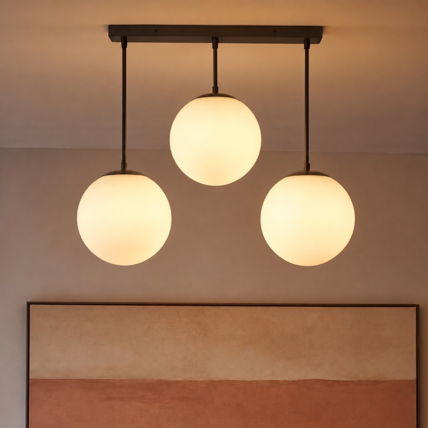 BRILAGI - Lampadario a sospensione con cavo POLOS 3xE27/40W/230V nero