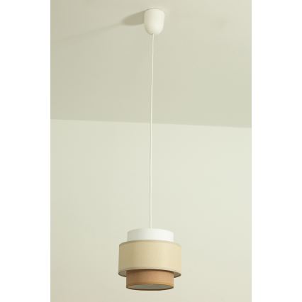 Brilagi - Lampadario a sospensione con cavo RESNA 1xE27/60W/230V diam. 20 cm crema/beige