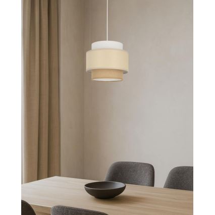 Brilagi - Lampadario a sospensione con cavo RESNA 1xE27/60W/230V diam. 20 cm crema/beige