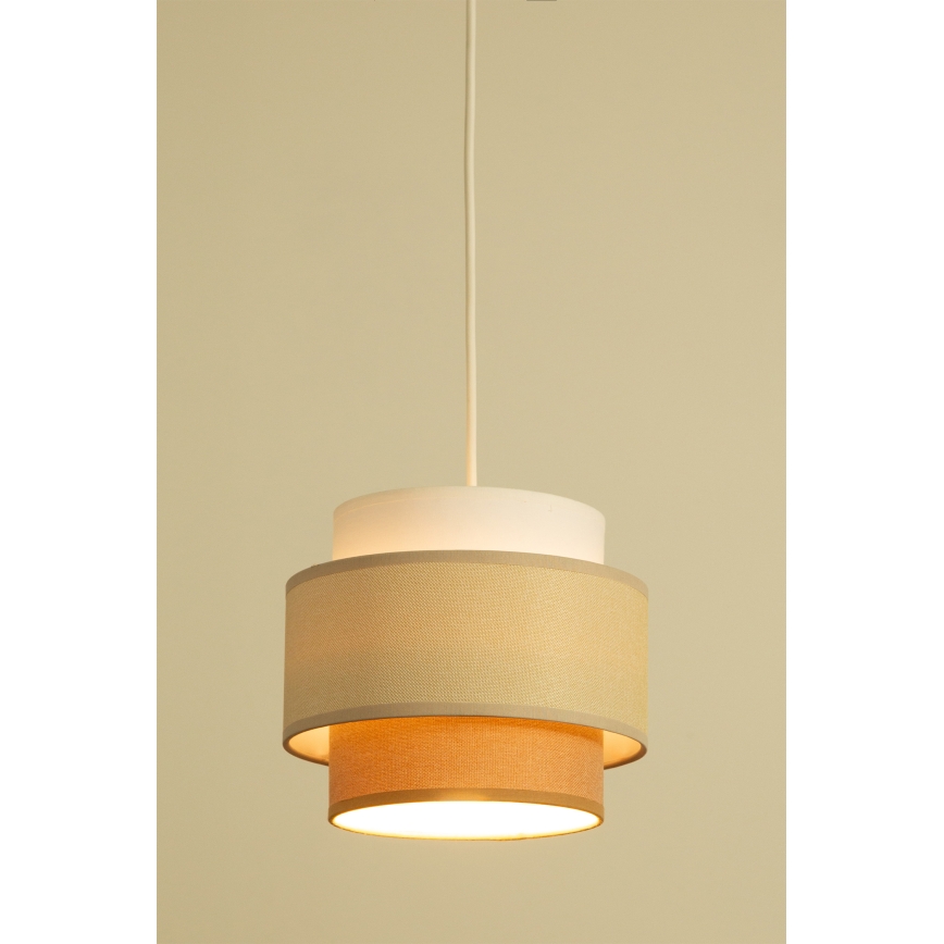 Brilagi - Lampadario a sospensione con cavo RESNA 1xE27/60W/230V diam. 20 cm crema/beige