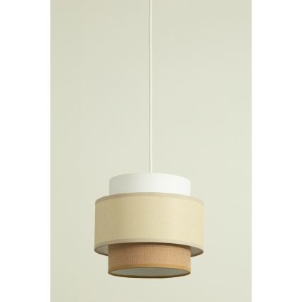 Brilagi - Lampadario a sospensione con cavo RESNA 1xE27/60W/230V diam. 20 cm crema/beige