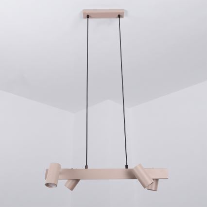 BRILAGI - Lampadario a sospensione con cavo SELE 4xGU10/30W/230V beige