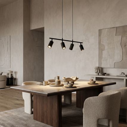 Brilagi - Lampadario a sospensione con cavo SELE 4xGU10/30W/230V nero