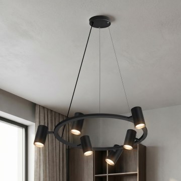 Brilagi - Lampadario a sospensione con cavo SELE 6xGU10/30W/230V nero