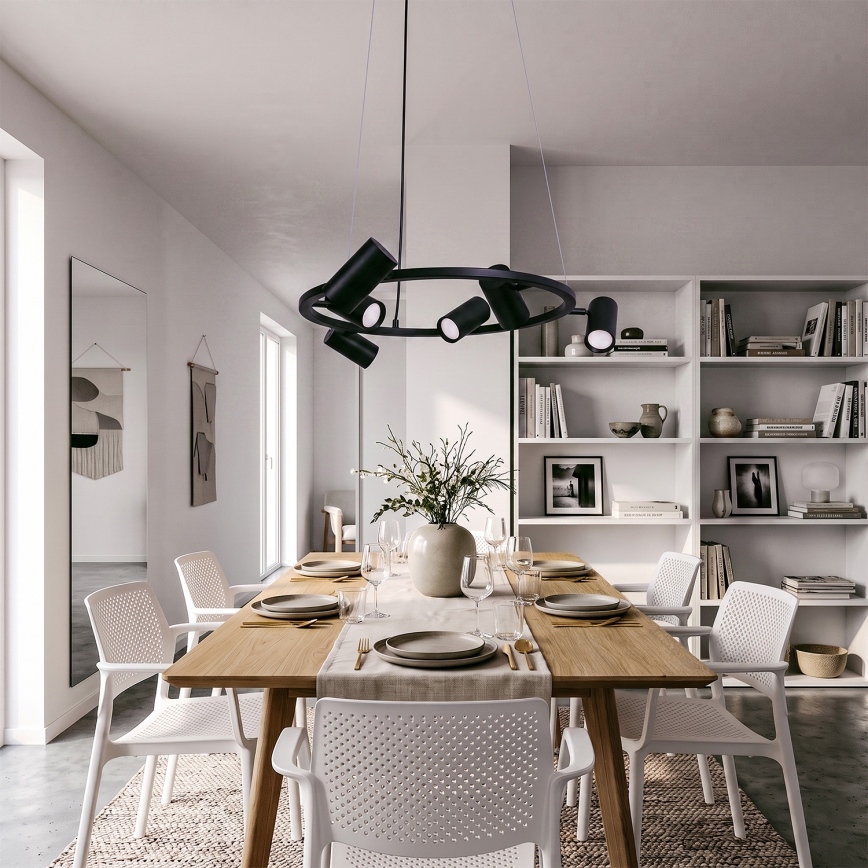 BRILAGI - Lampadario a sospensione con cavo SELE 6xGU10/30W/230V nero